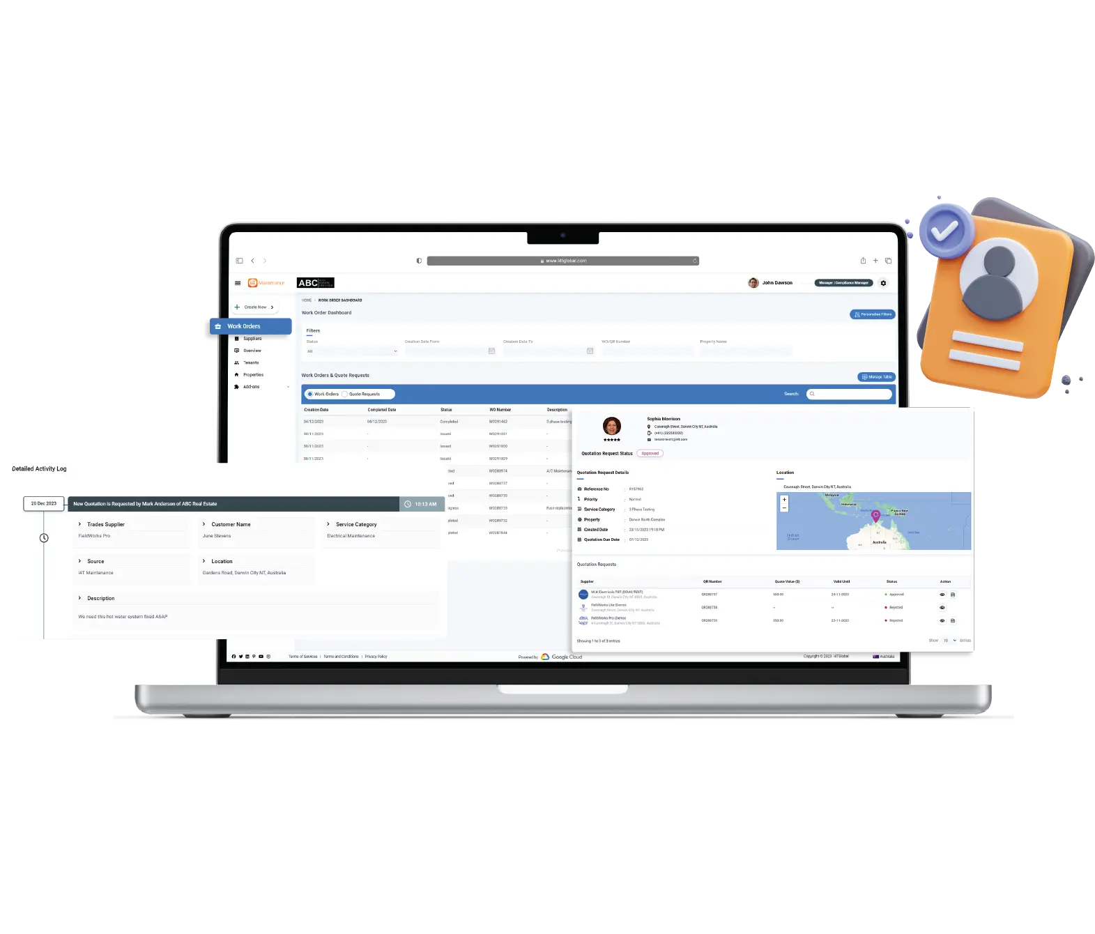 Workorder management software for property maintenance records