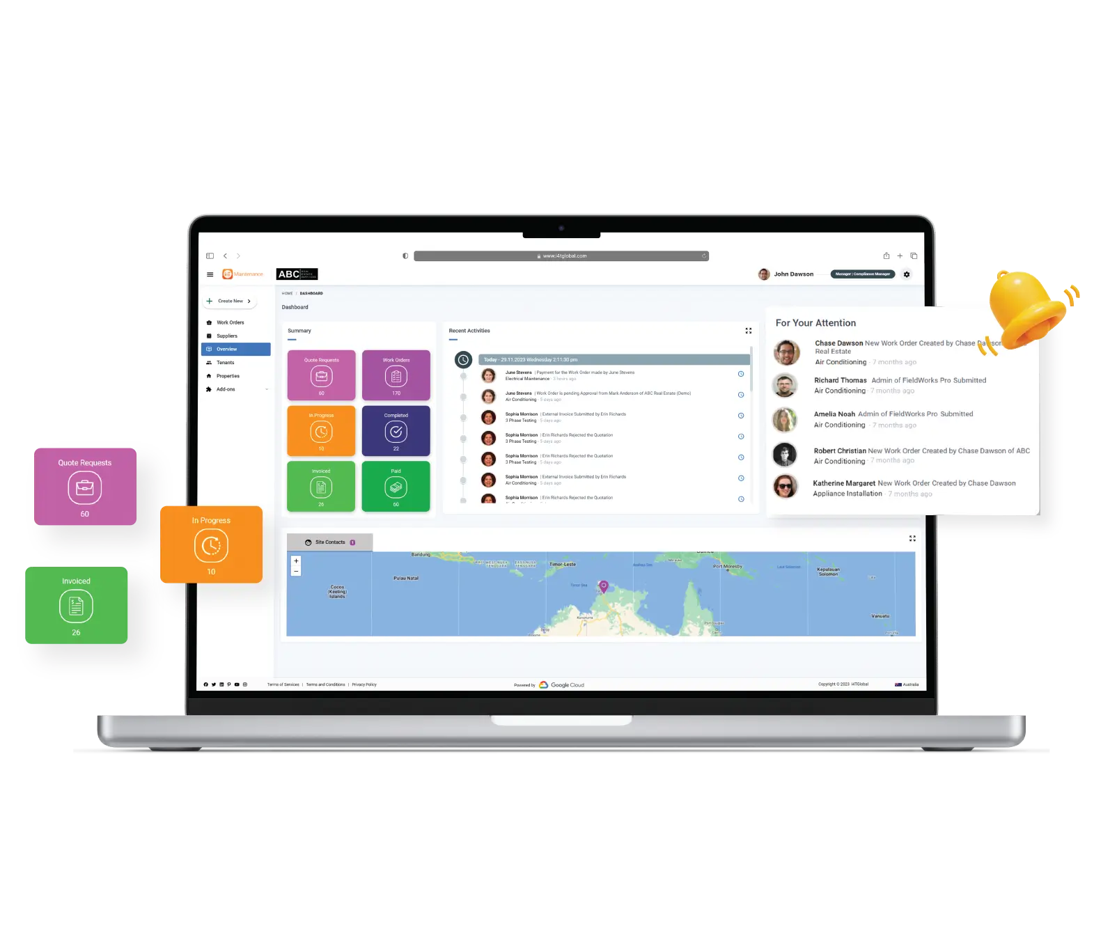 Workorder management system for property maintenance